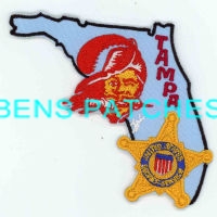 FLORIDA,UNITED STATES SECRET SERVICE TAMPA 1 STATE SHAPED FANTASY PATCH